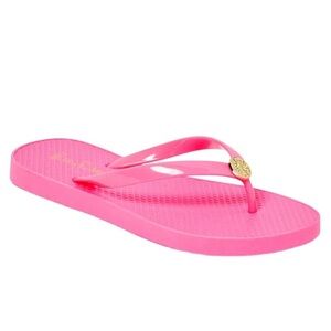 Lilly Pulitzer Roxie Pink Pool flip flops Size 7/8 NWT 🩴